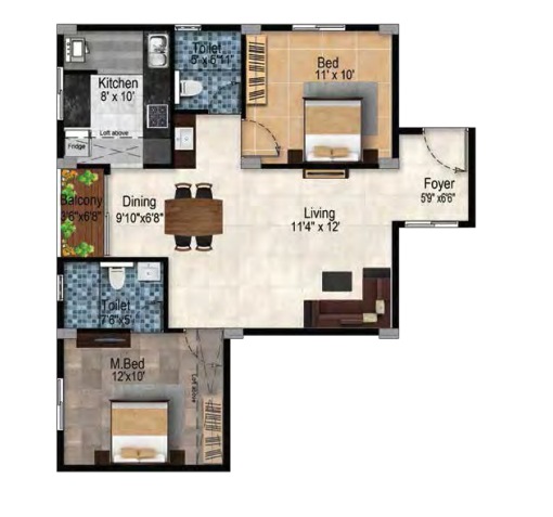 Pristine Equilife Homes Floor Plan