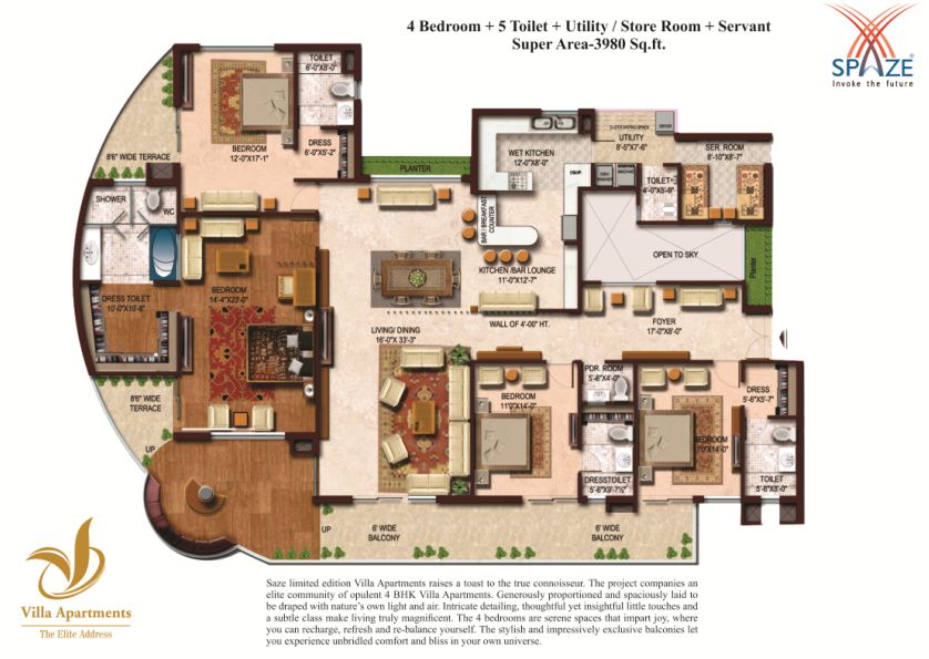 Spaze Villa Apartment Floor Plan