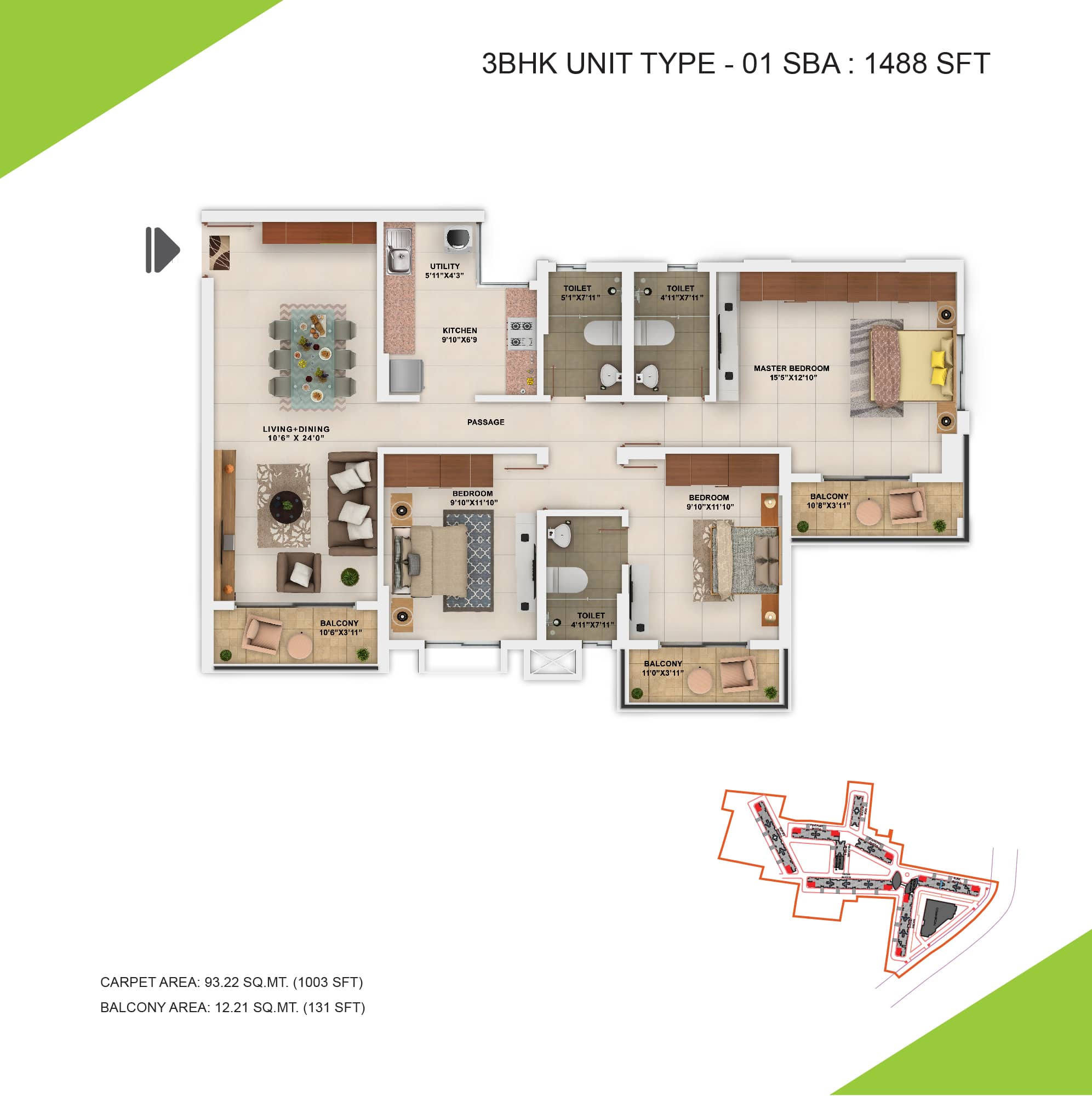 Salarpuria Sattva Park Cubix Floor Plan