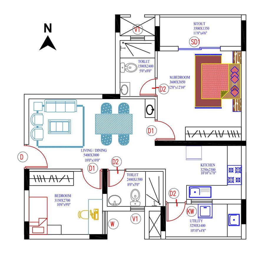 NCC Urban Nagarjuna Meadows 2 Floor Plan