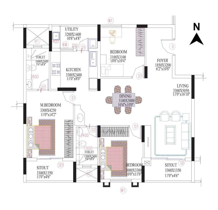NCC Urban Nagarjuna Meadows 2 Floor Plan