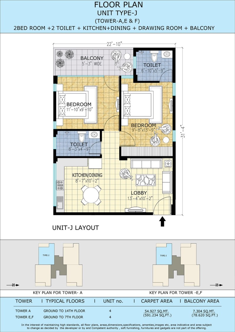 Ninex Residency Floor Plan