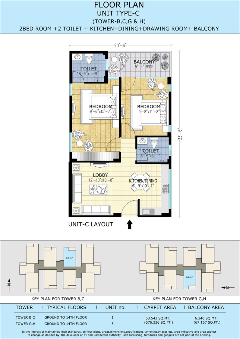Ninex Residency Floor Plan