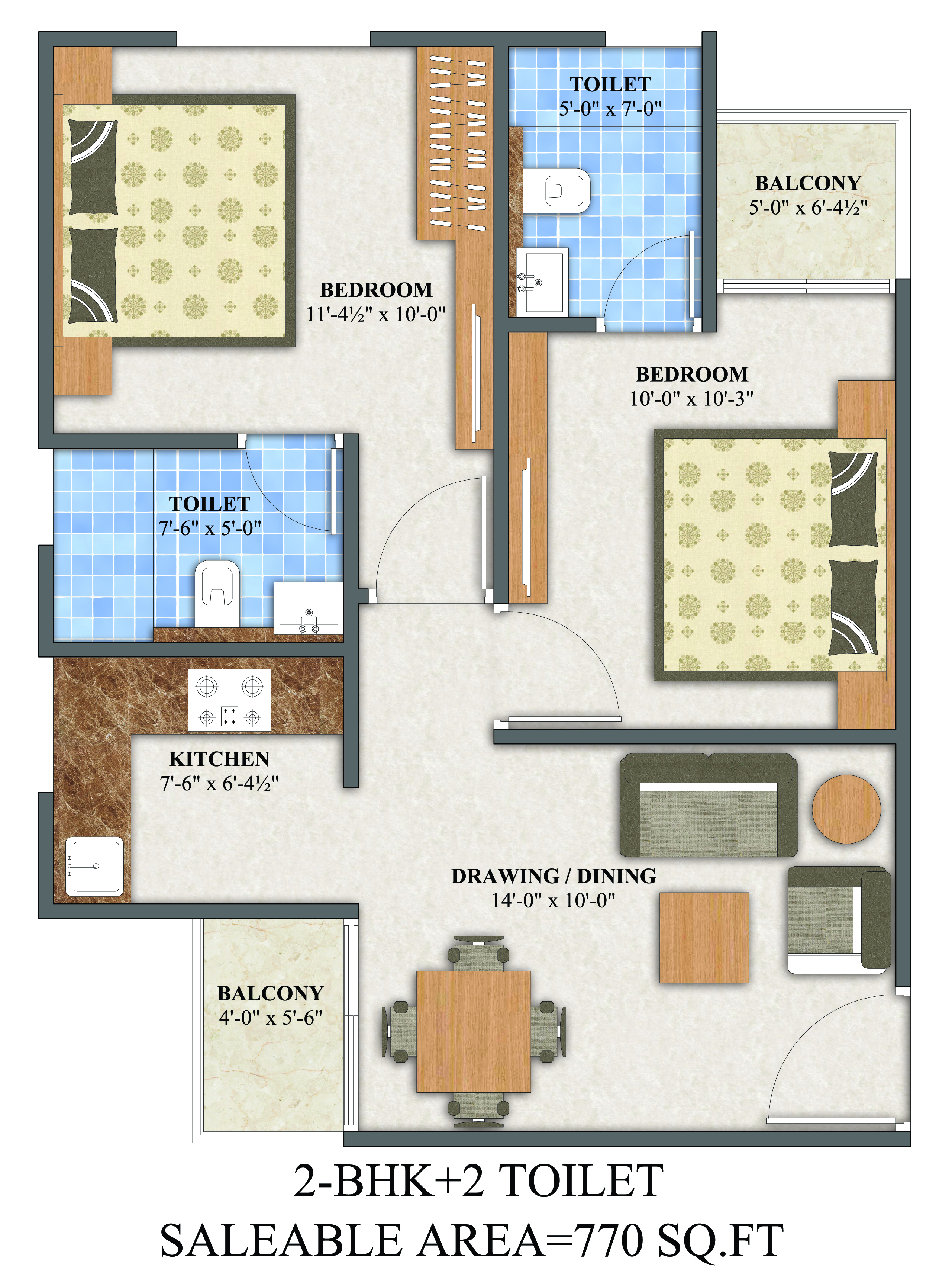 RSR Avadh Homes Floor Plan