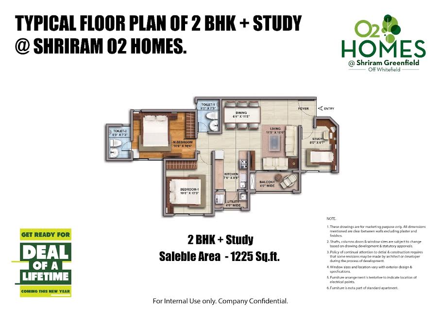 Shriram Greenfield O2 Homes Floor Plan