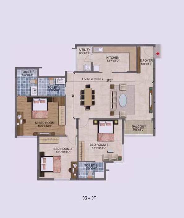 Puravankara Skye Homes Floor Plan