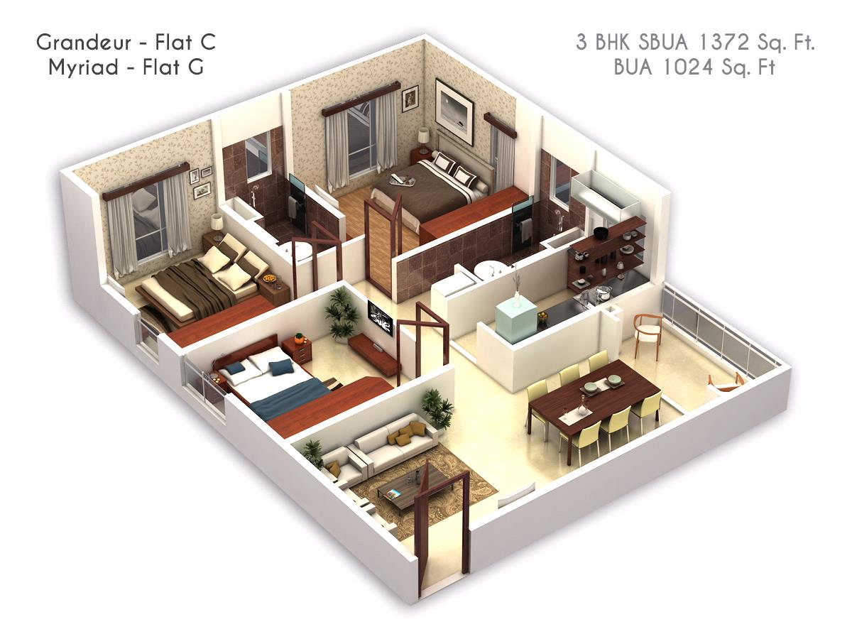 Oswal Orchard 126 Floor Plan