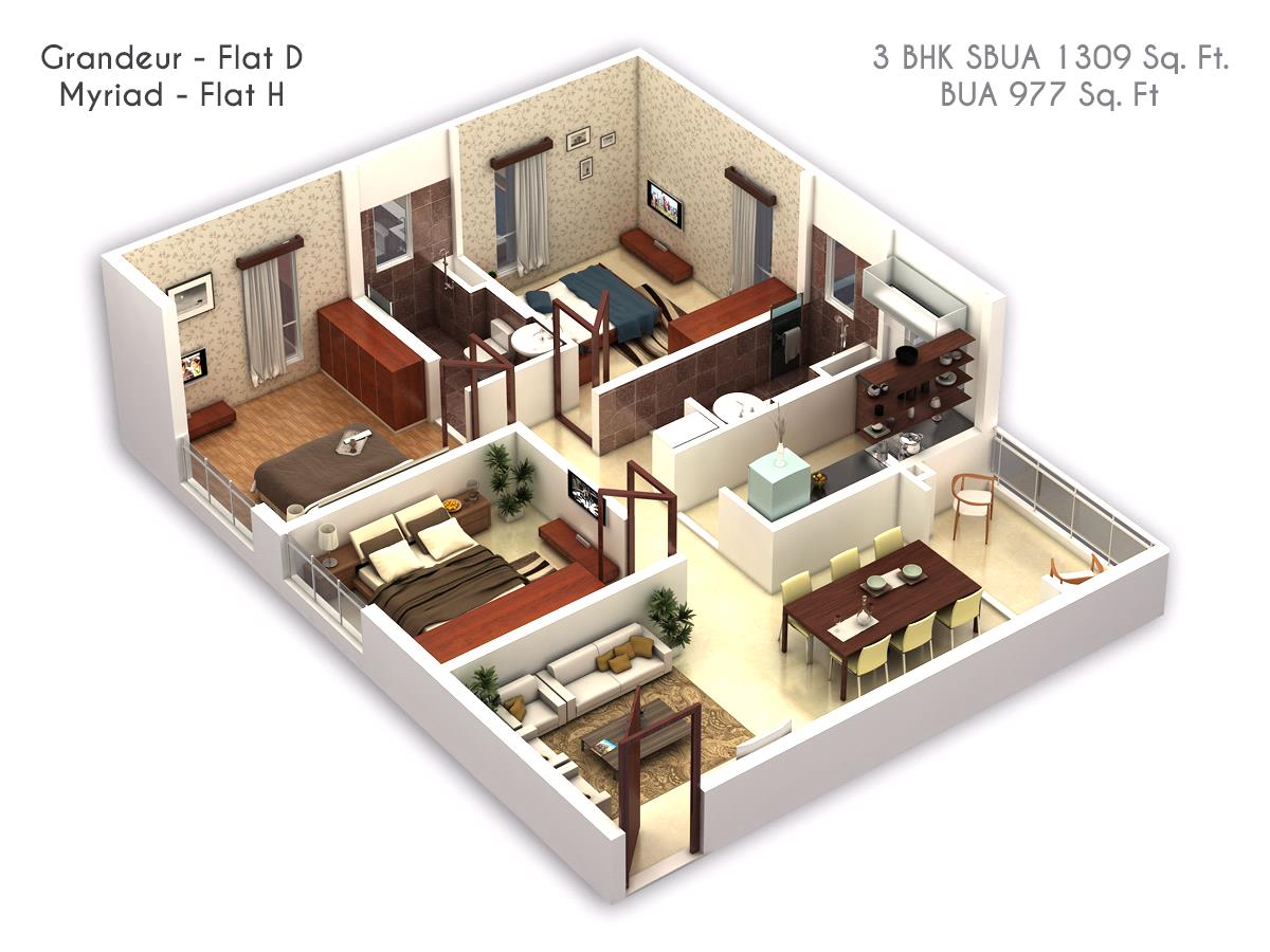 Oswal Orchard 126 Floor Plan