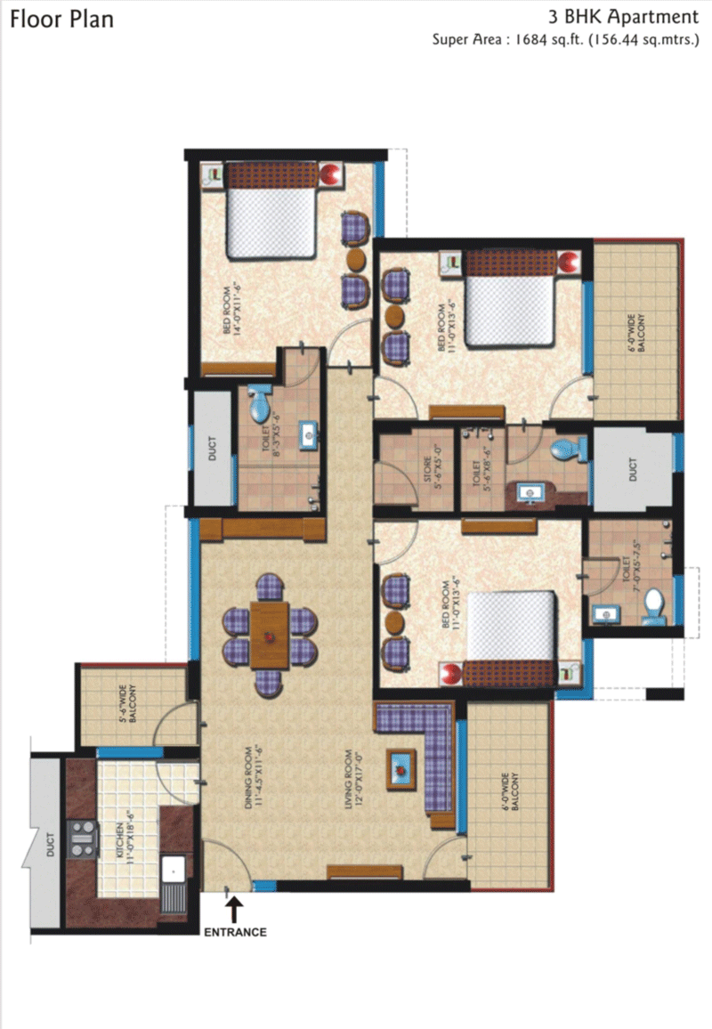 TDI Wellington Heights Floor Plan