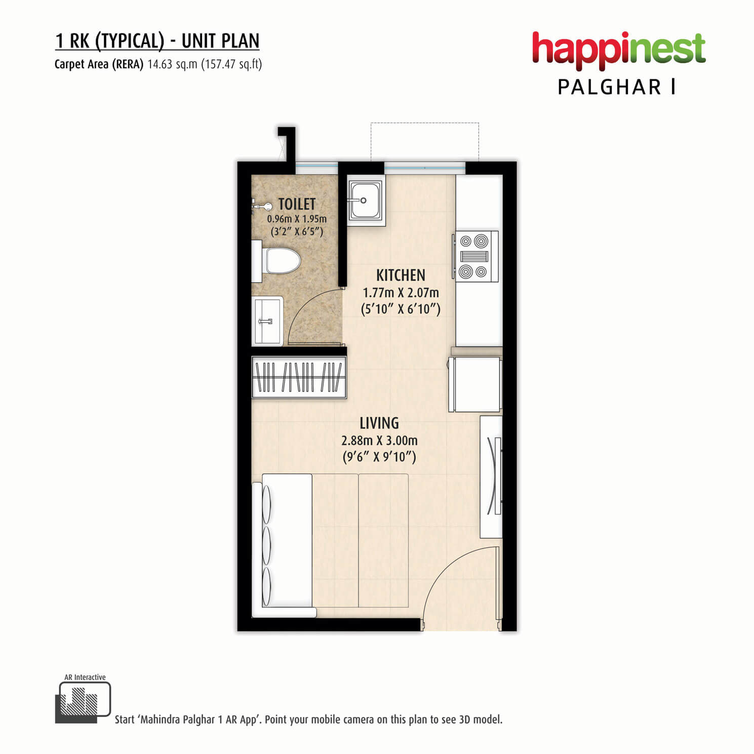 Mahindra Happinest Palghar 1 Floor Plan