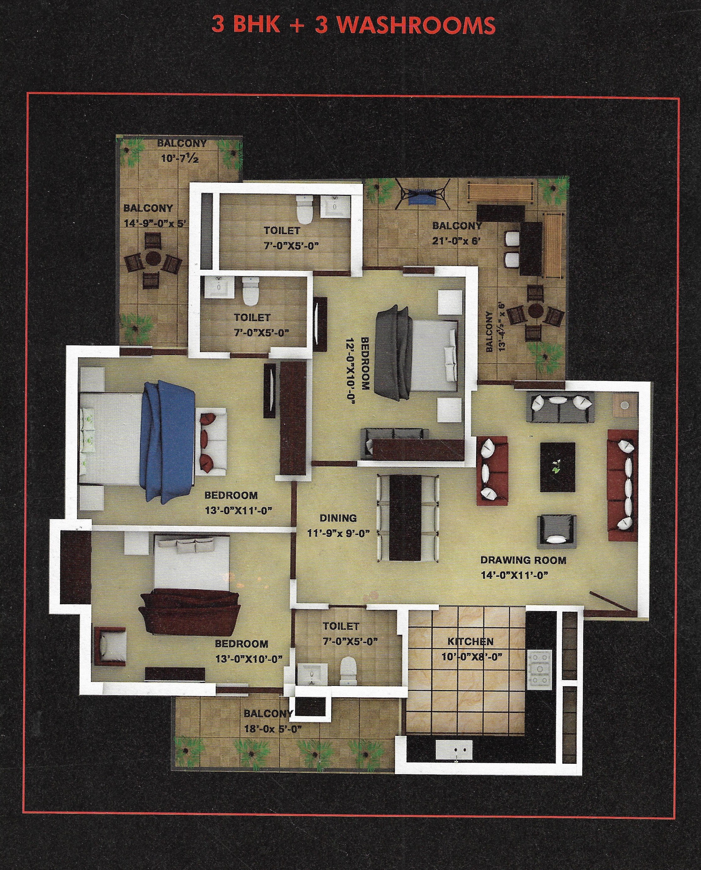 Trishla City Floor Plan
