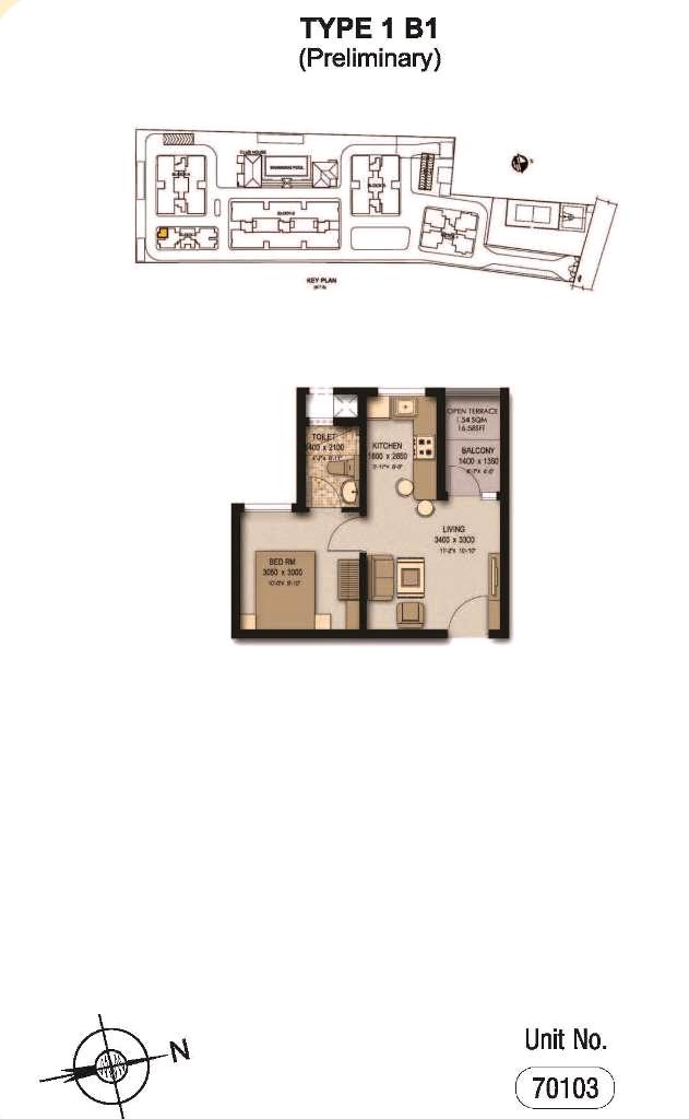 1 BHK + Study Apartment 652 Sq. Ft. For Sale in Sobha Winchester