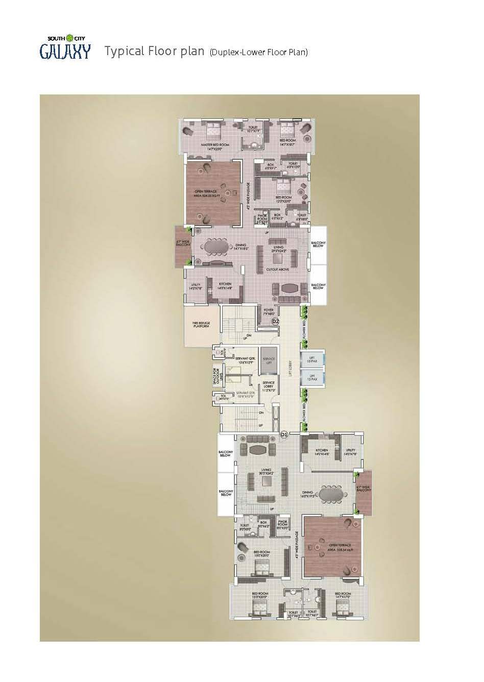 Rameswara South City Galaxy Floor Plan