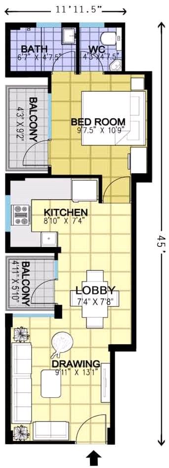 Ninex RMG Residency Floor Plan