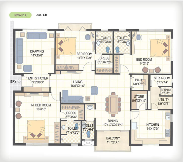 BSCPL Bollineni Homes Floor Plan