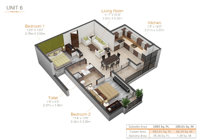 KiARA Residency Floor Plan