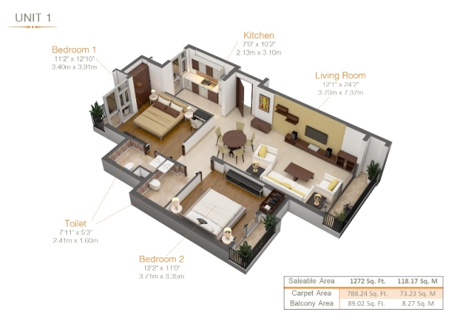 KiARA Residency Floor Plan