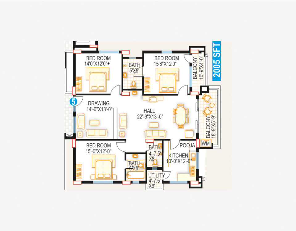 Sri Sairam Towers Floor Plan