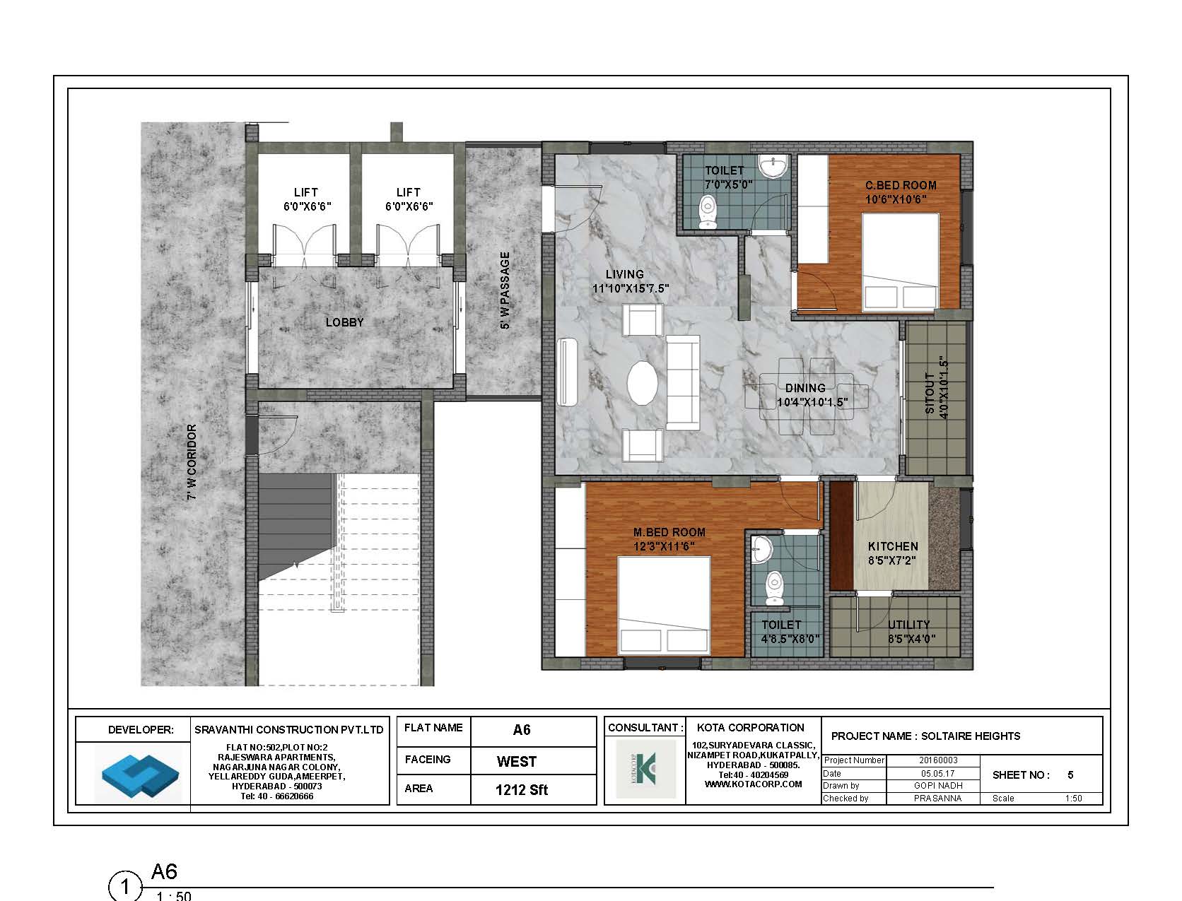 Vasavi Solitaire Heights Floor Plan