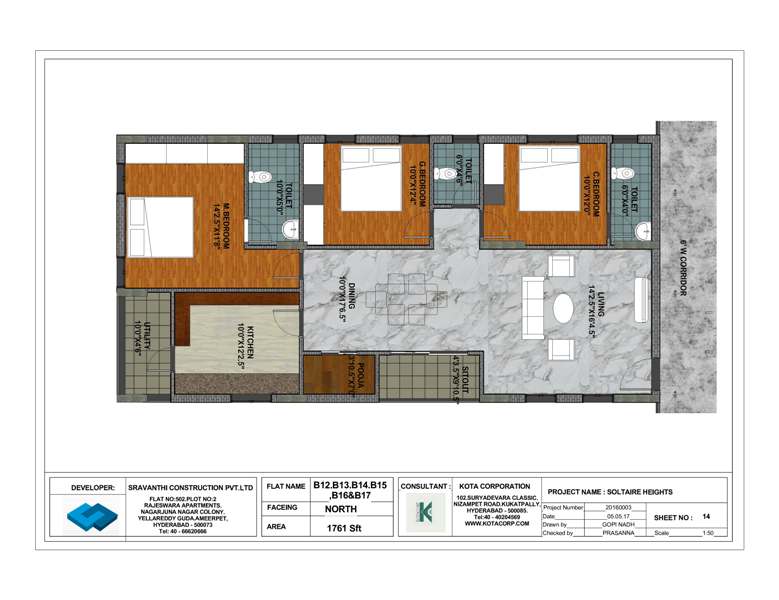 Vasavi Solitaire Heights Floor Plan