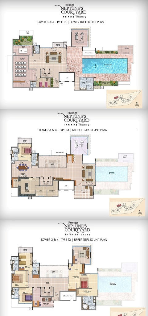 Prestige Neptunes Courtyard Floor Plan