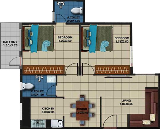 Jhanavi Capetown Heights Floor Plan