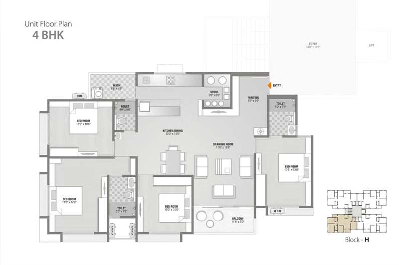 Shaligram Garden Residency 2 Floor Plan