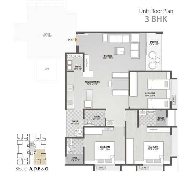 Shaligram Garden Residency 2 Floor Plan