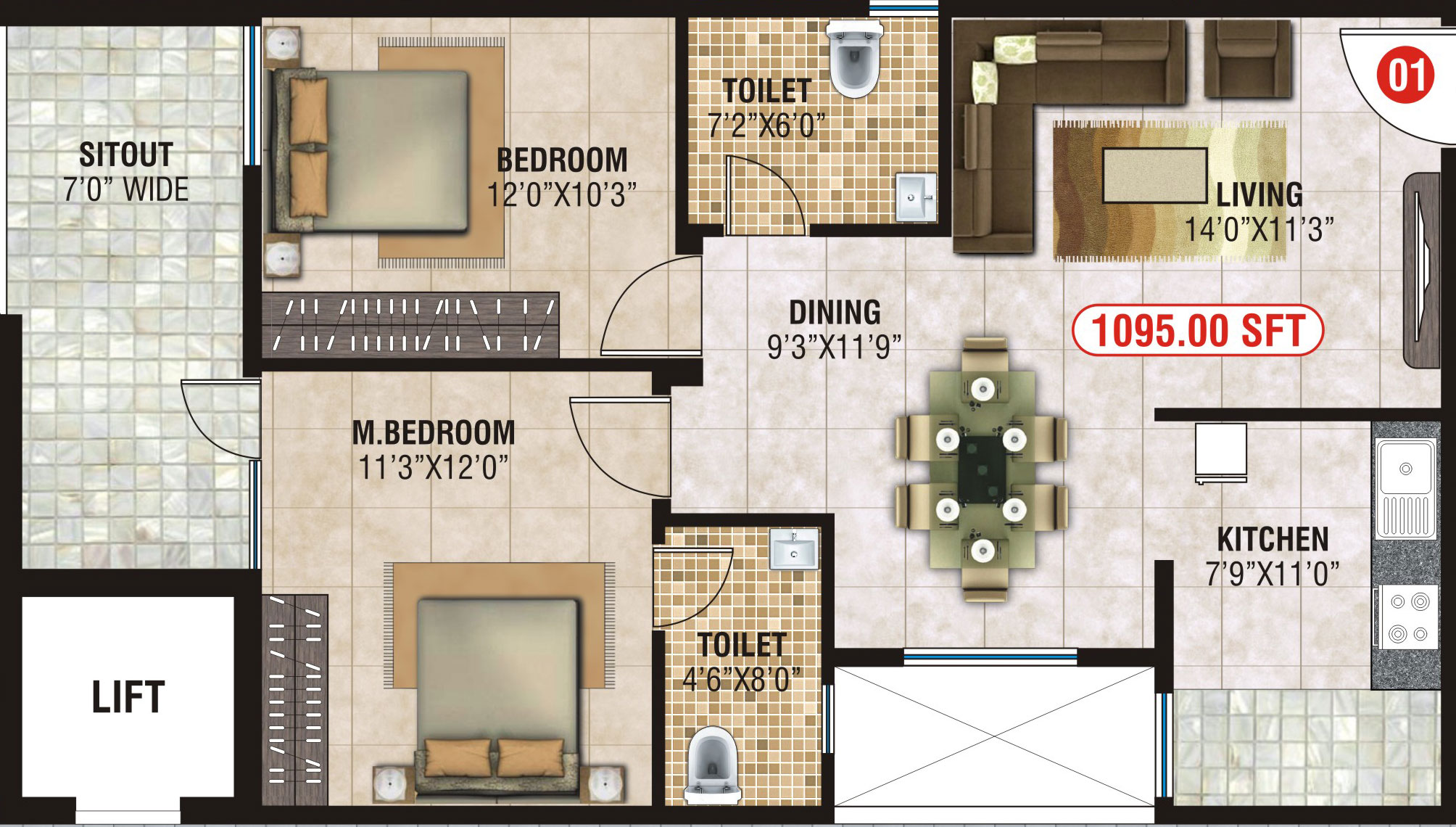 Satyadeva Residency Floor Plan