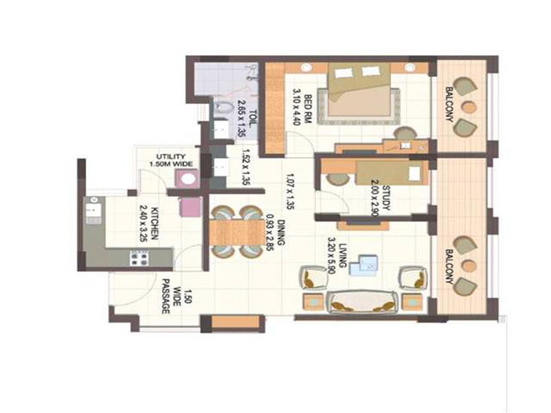 Mathias Ocean Park Residency Floor Plan