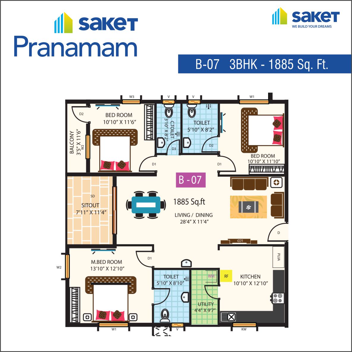 Saket Pranamam Floor Plan