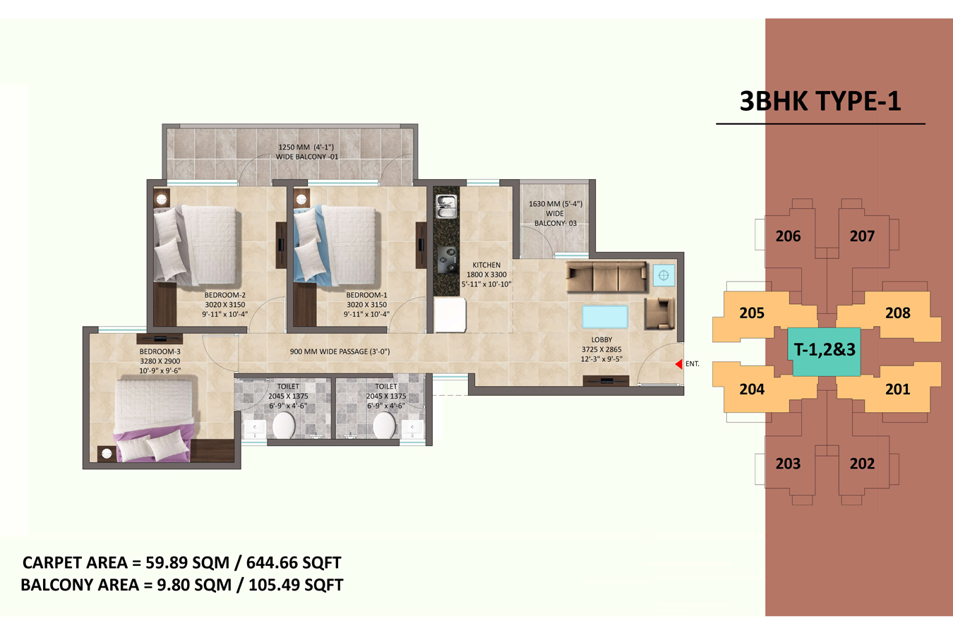 Pareena Rama Homes Floor Plan