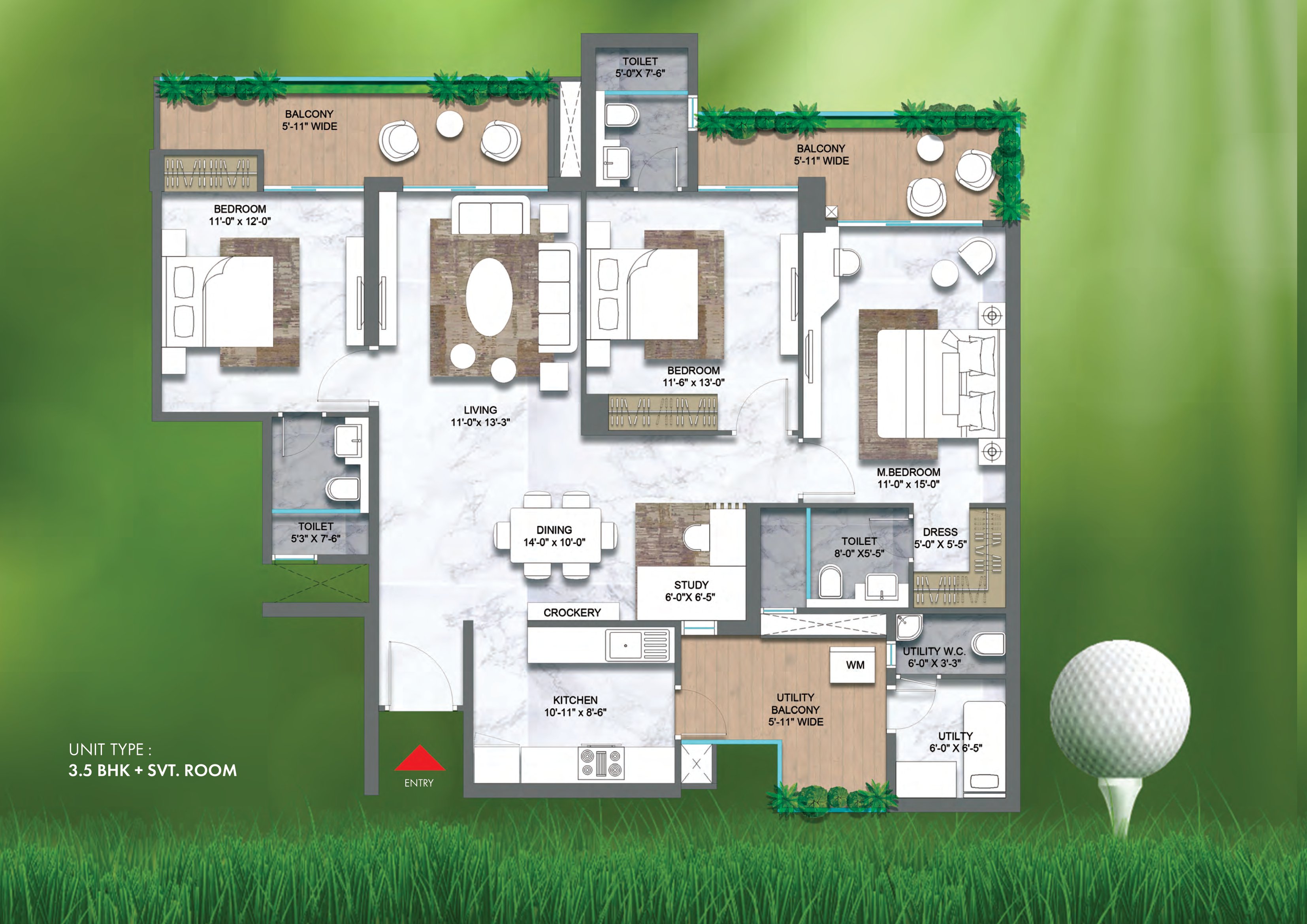 M3M Golf Estate Phase 2 Floor Plan