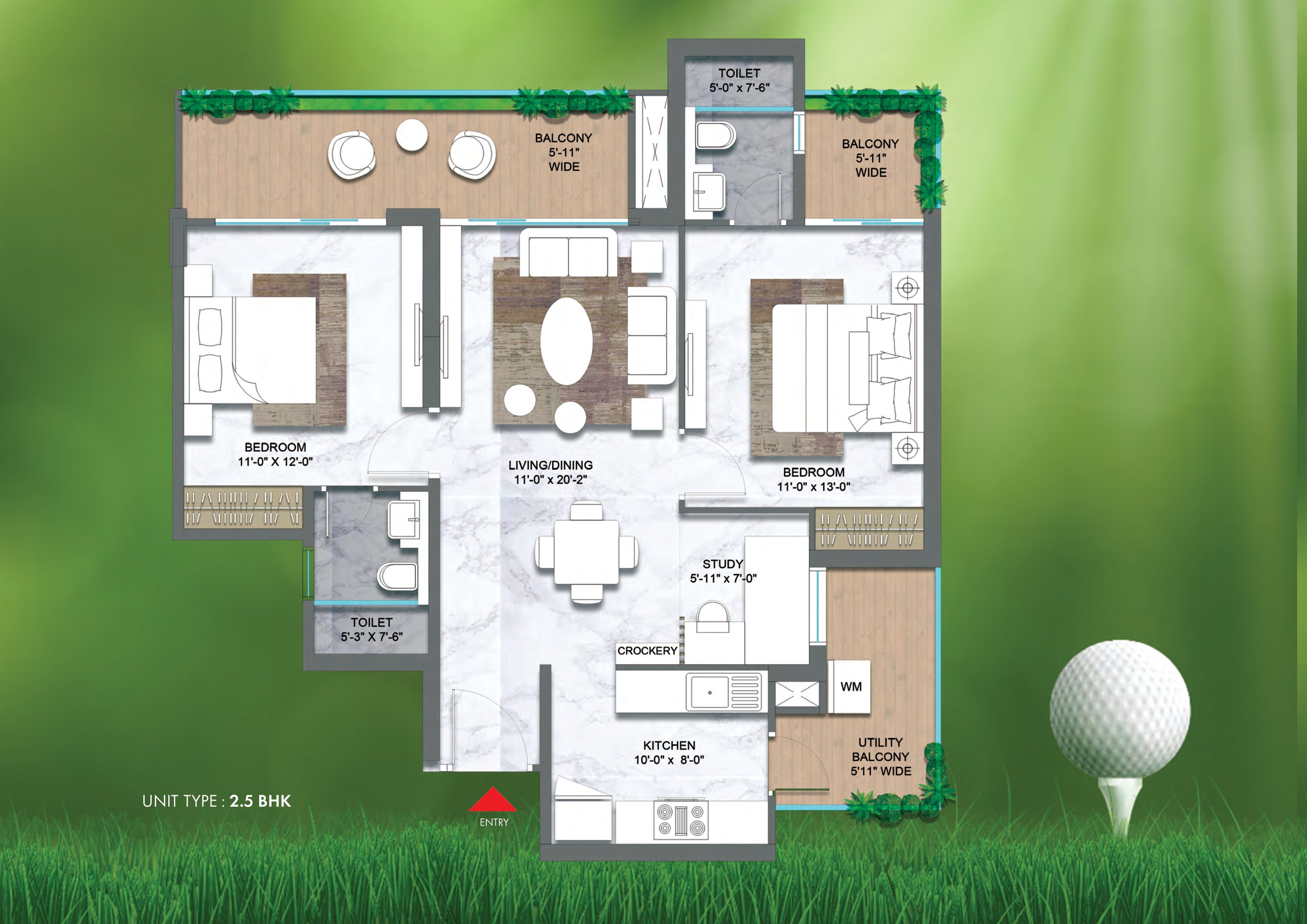M3M Golf Estate Phase 2 Floor Plan