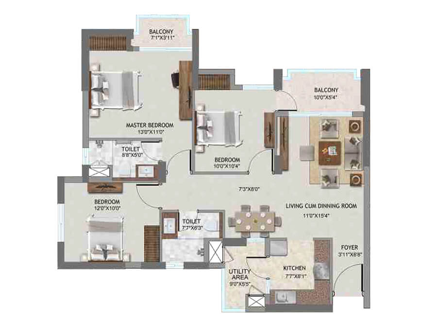 SS Cendana Residence Floor Plan