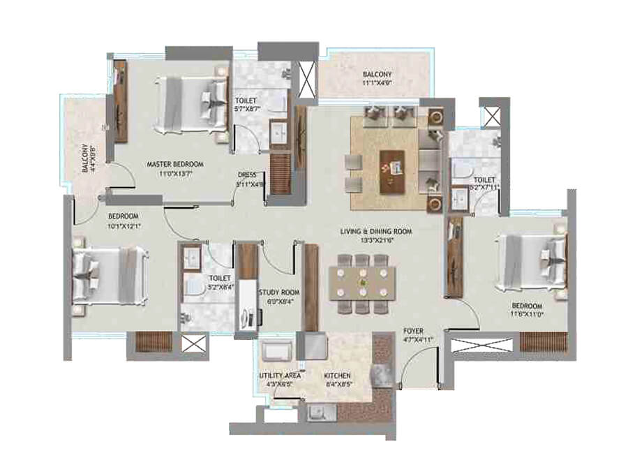 SS Cendana Residence Floor Plan