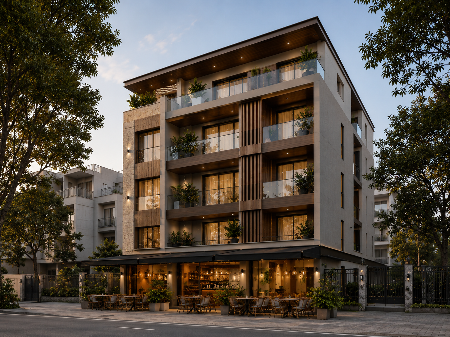 Cafe Facing Luxury Floors Banner