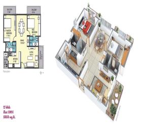  2 BHK  Apartment for sale in Pristine Meadows Bangalore