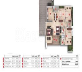  3  BHK  Apartment for sale in maple tree garden homes Ahmedabad