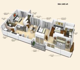  3 BHK  Apartment for sale in lvr Residency Bangalore