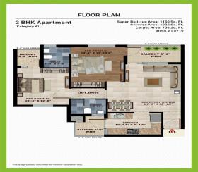  2 BHK  Apartment for sale in  Mohali