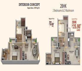  2 BHK  Apartment for sale in  Mohali