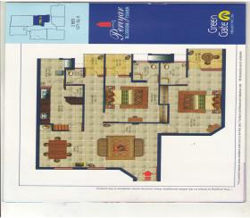  2 BHK  Apartment for sale in greengate periyar blossom tower Kochi