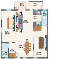  2 BHK  Apartment for sale in  Bangalore