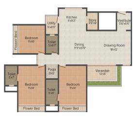  3 BHK  Apartment for sale in binori solitaire Ahmedabad