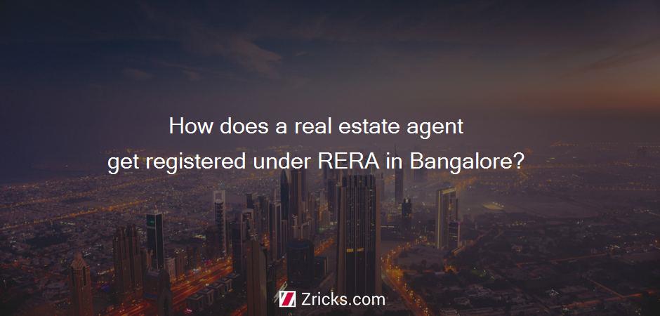 How does a real estate agent get registered under RERA in Bangalore?