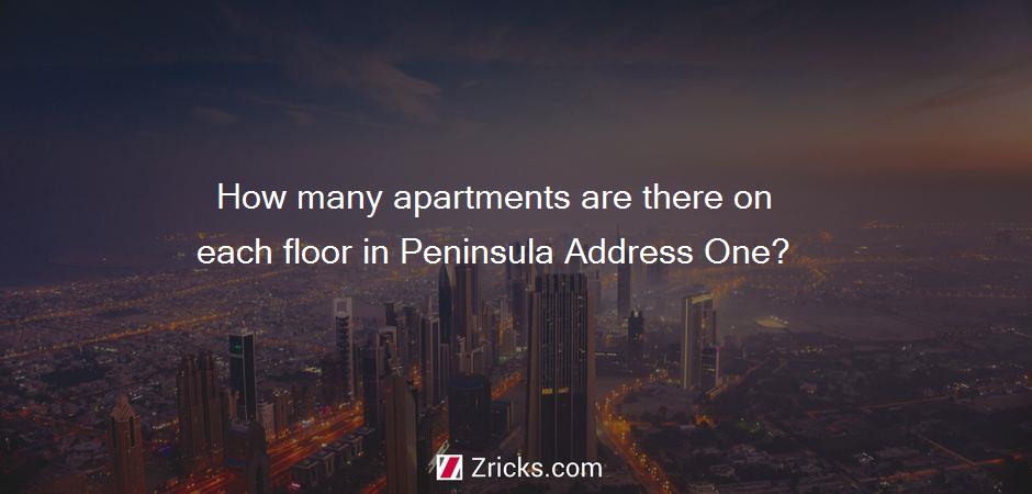How many apartments are there on each floor in Peninsula Address One?