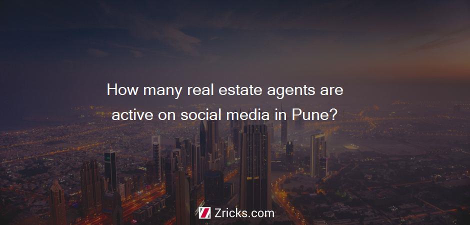 How many real estate agents are active on social media in Pune?