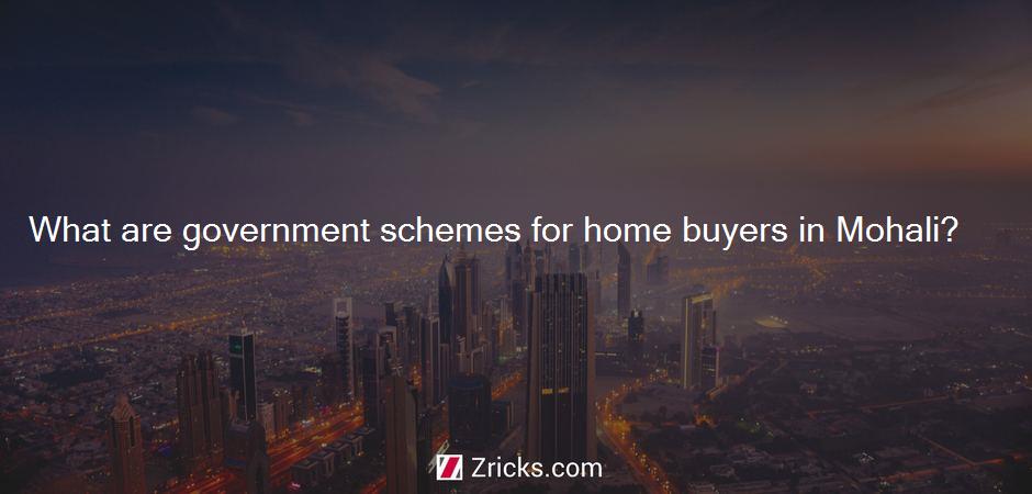 What are government schemes for home buyers in Mohali?