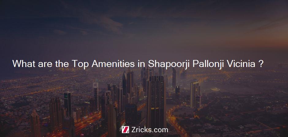 What are the Top Amenities in Shapoorji Pallonji Vicinia ?